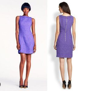 Kate Spade Naudia Purple Tweed Dress Sleeveless Sheath Cocktail Date Easter